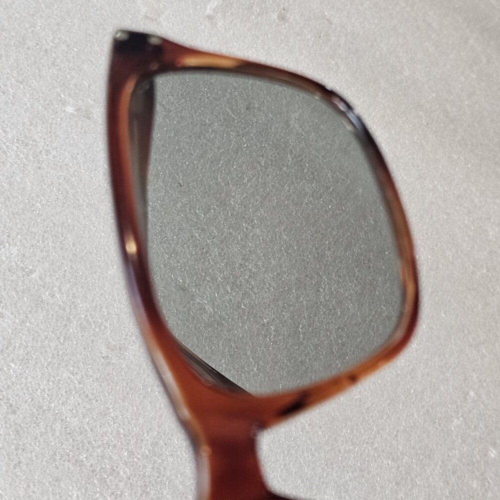 Vtg Tortoiseshell Sunglasses Rectangular Brown It… - image 7